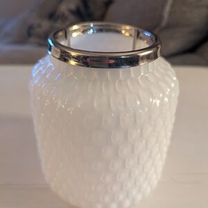 Textured Glass Tea Light Holder